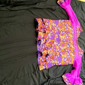 Purple floral traditional African outfit